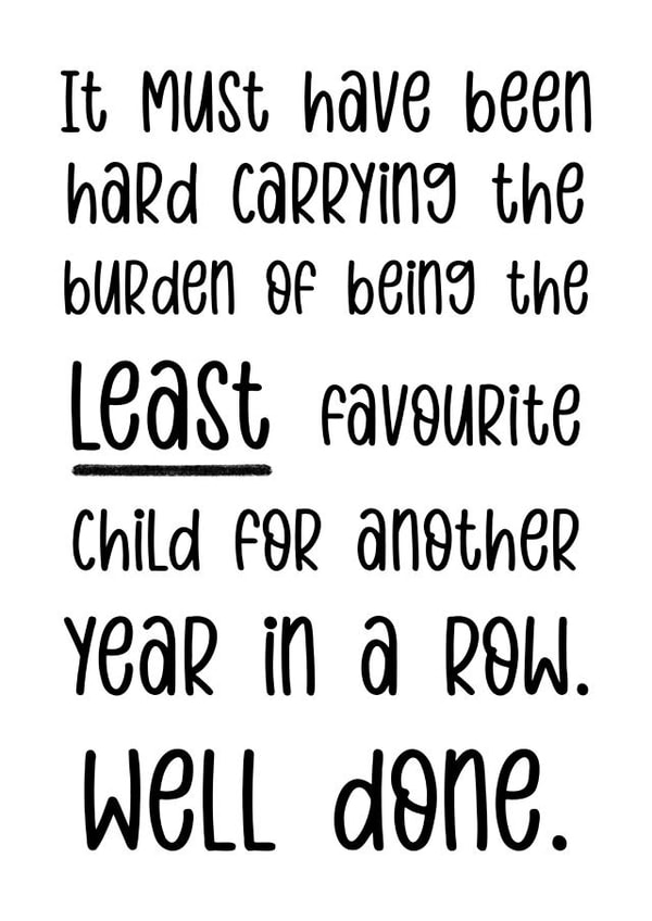 Sibling rivalry birthday card created by The Girl Next Draw Cards