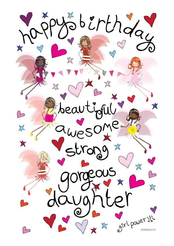 Fairy Birthday card for a beautiful daughter created by The Girl Power Fairies