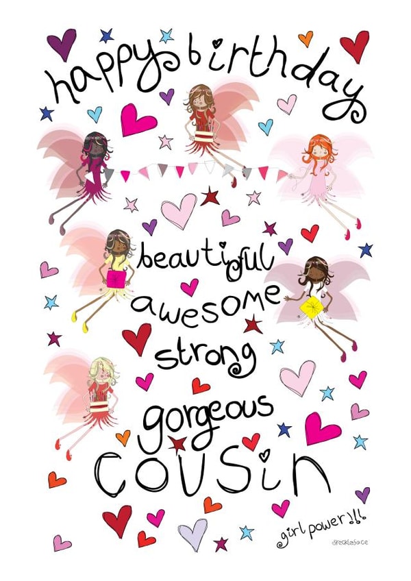 Fairy Birthday Card for a beautiful Cousin created by The Girl Power Fairies