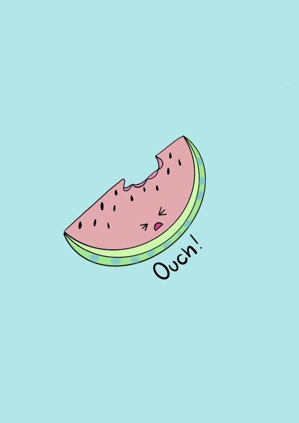 Poorly watermelon card created by Artholey 