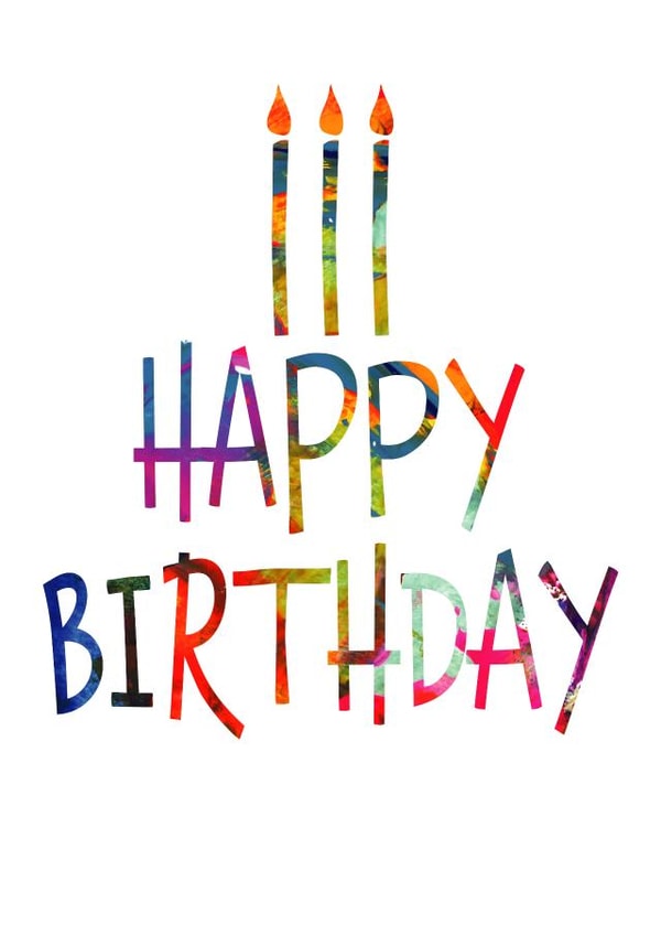 Abstract Birthday Cake and Candles Card created by size3art