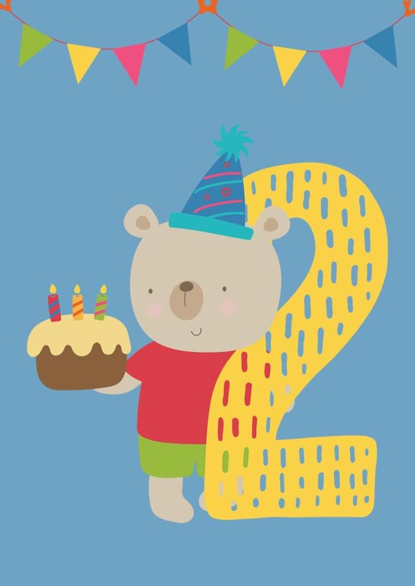 Zoo bear 2nd birthday card created by Prints With Personality