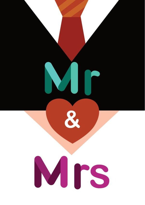 Mr and Mrs - Wedding Day Card created by Hana Lai