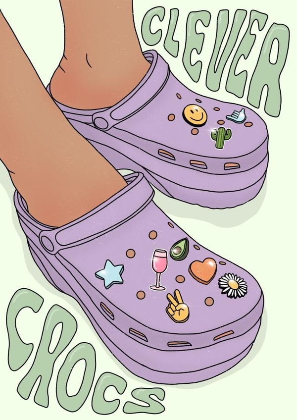 Clever Crocs Graduation Congratulations Card created by Elena Smith