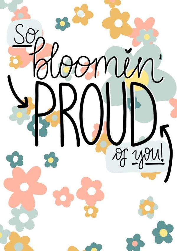 BLOOMIN’ PROUD card created by Hannah Pink