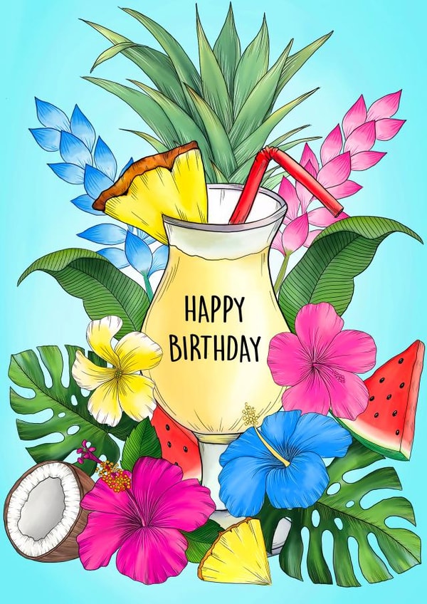 Beautiful Tropical Birthday created by Poppy & Mabel