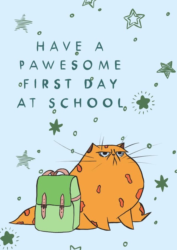 Back to school kitten card created by seeruru