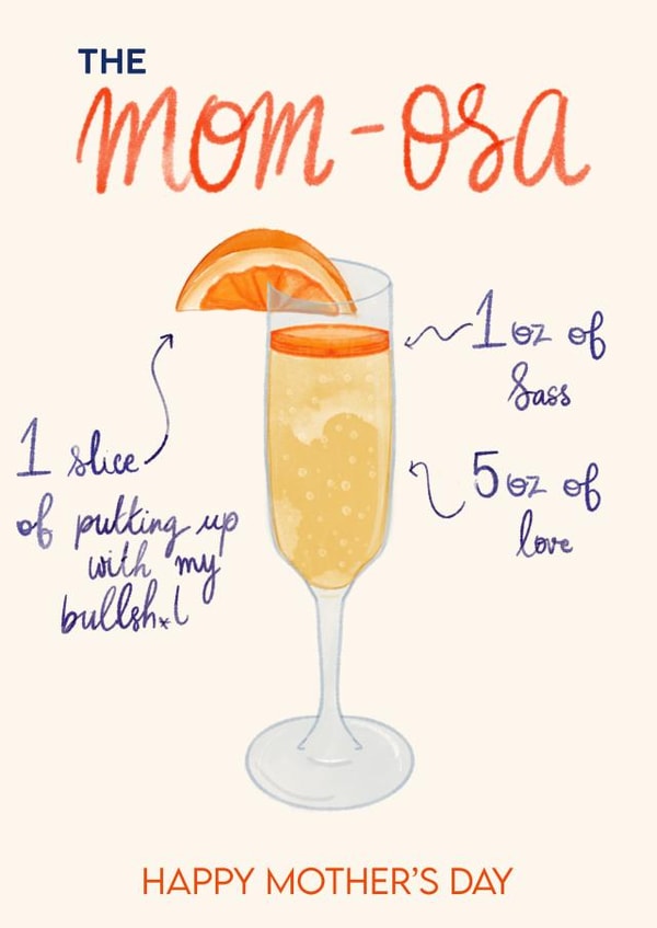 The Mom-osa Mother's Day Card created by JCV Illustration