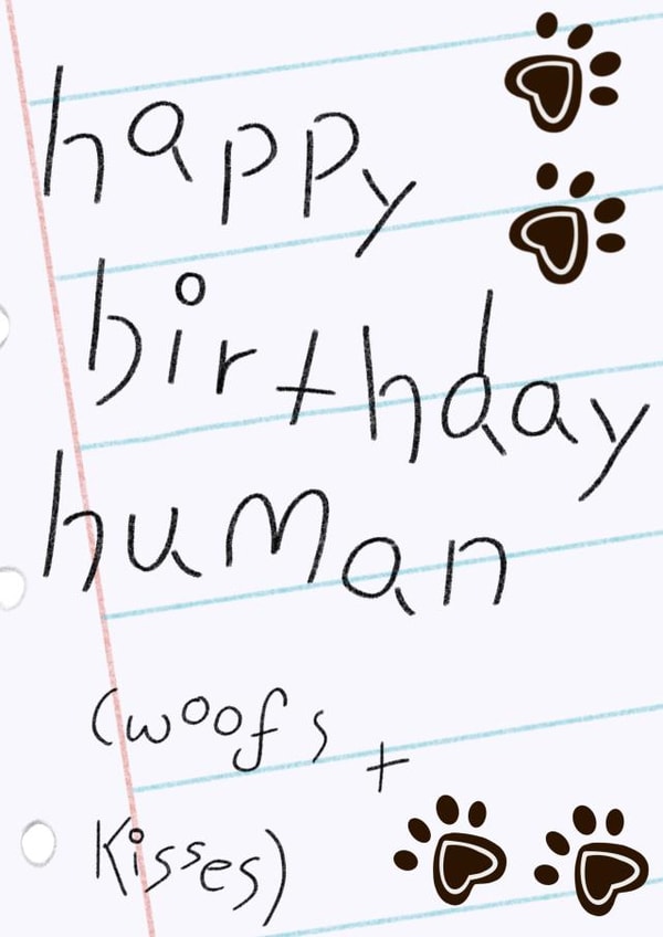 Happy Birthday Human From the Dog created by Palette&Petal 
