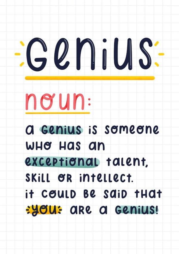 Genius Exam Results Congratulations Card created by Joanne Hawker