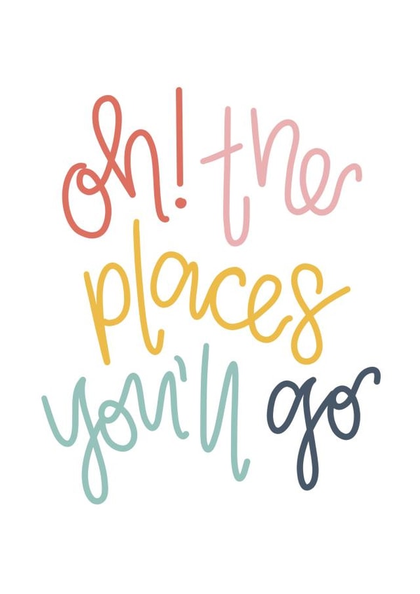 The places you'll go, Congratulations and Good Luck Card created by Nurture and Cheer