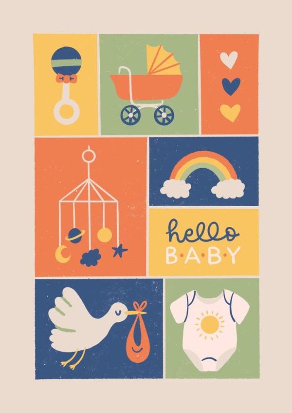 Hello Baby created by Collyn Wooden Illustration