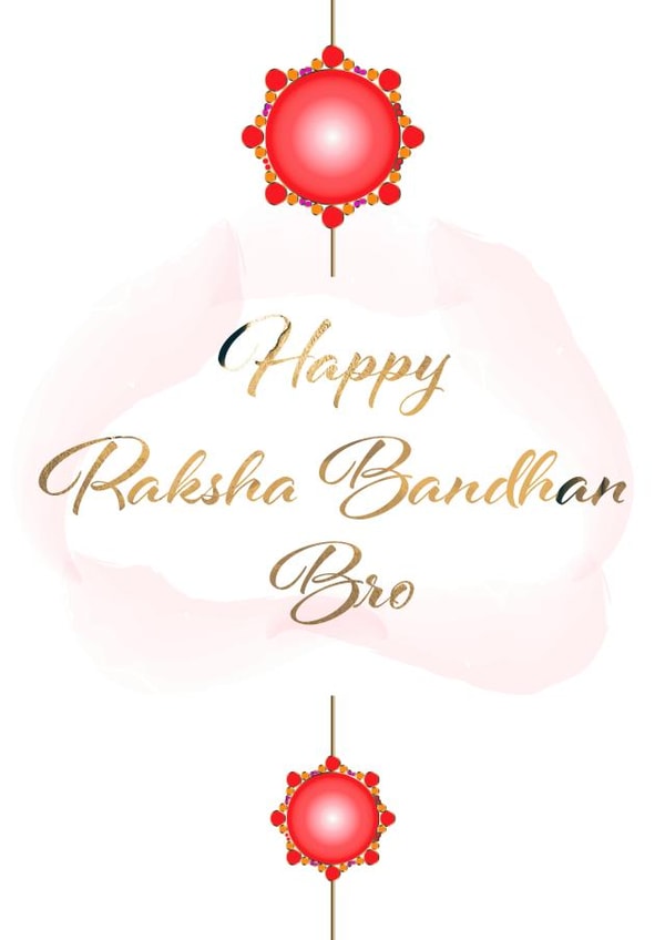 Happy Raksha Bandhan Bro Gold Textured Style Lettering created by The R Creation
