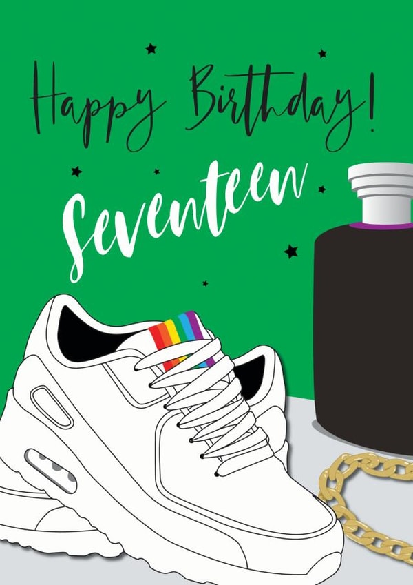 17th Birthday card created by Jackie Ponwaye Design