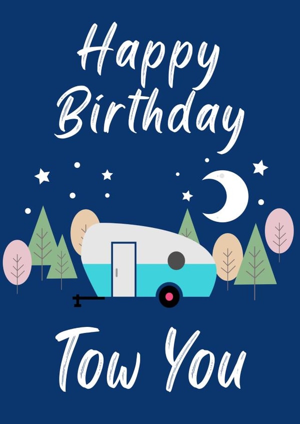 Punny Campervan Birthday Card created by BritWit