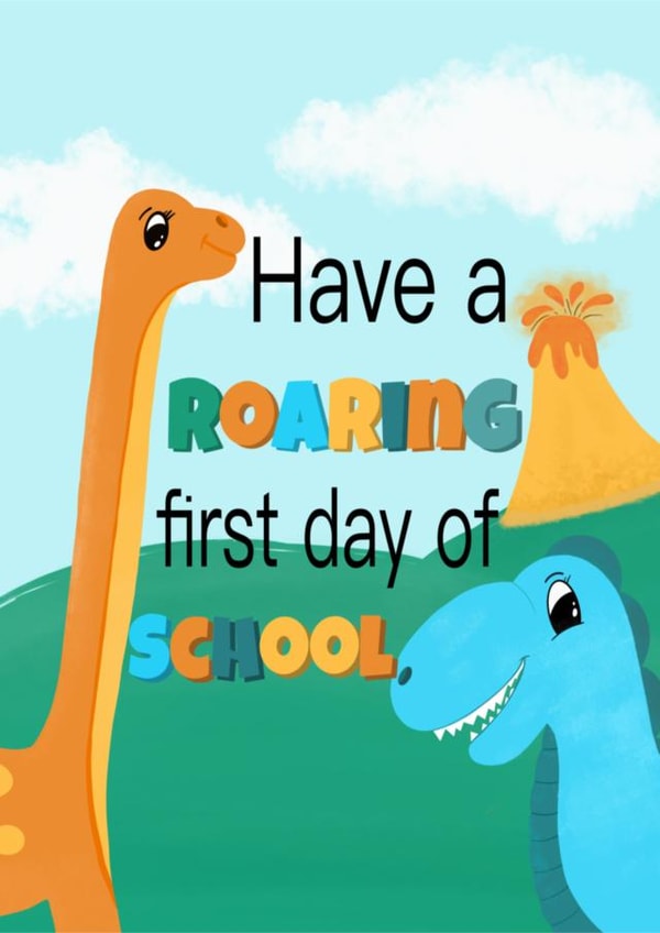 Roaring with dinosaurs back to school created by Spring of colors