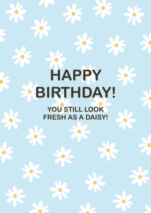 Fresh as a daisy birthday card! created by Elba Able