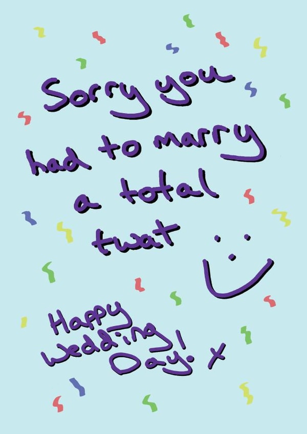 Marry a twat wedding card created by Random Shit Cards