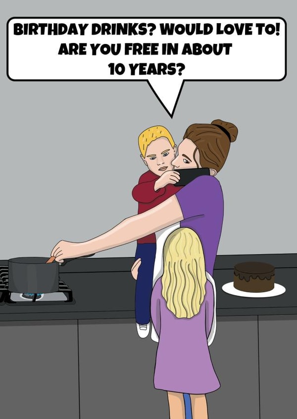 Busy Mum Birthday Drinks? Birthday Card created by @Cupsie's Creations