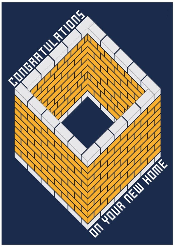 New Home Bricks Card created by Replay Prints