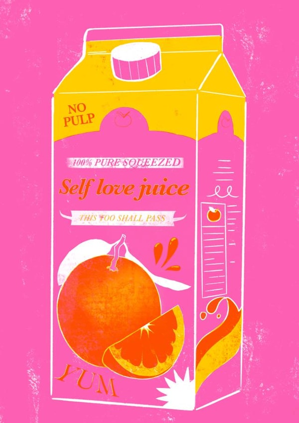 Self love juice card created by bella jenkins