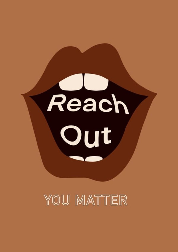 Reach Out, Mental Health BLM Card created by bella jenkins