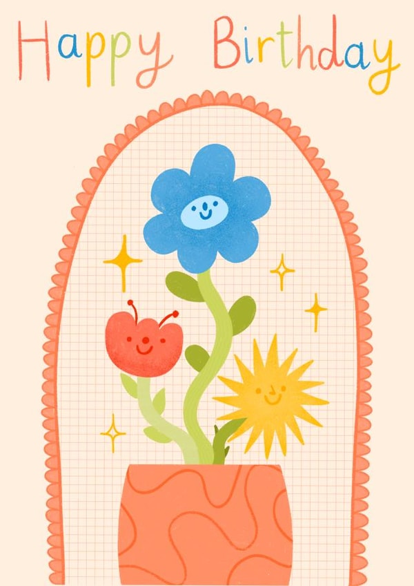 Happy Birthday Bright Flowers created by FluffyBee