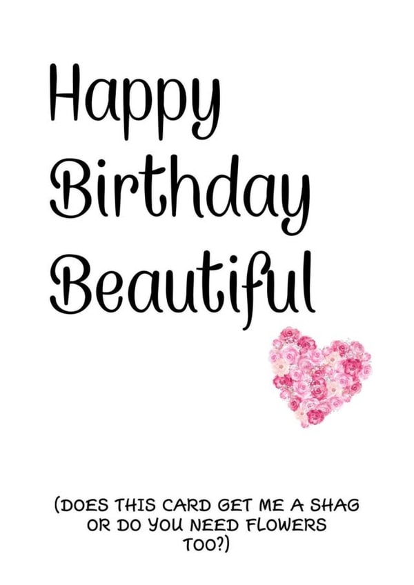 Happy Birthday Beautiful! Girlfriend/Wife Birthday Card created by Melissa Charlotte