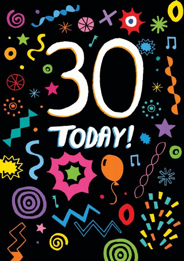 30th birthday abstract pattern design created by Pencilface