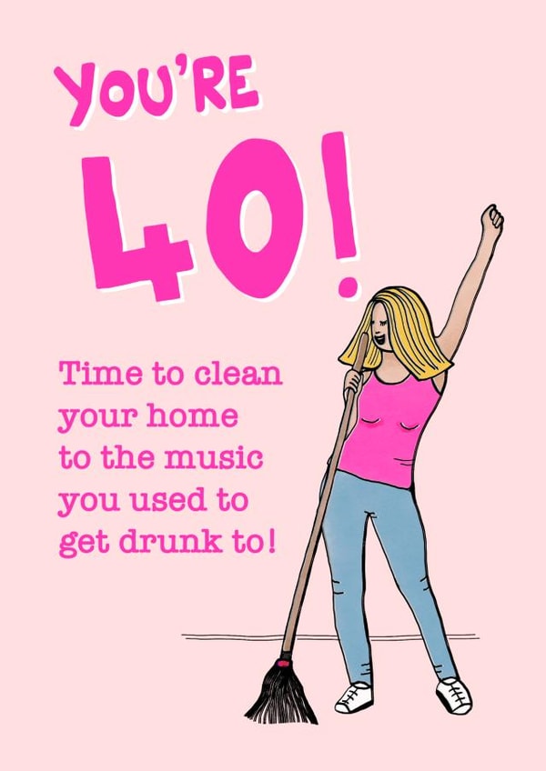 Happy 40th, get cleaning to your old club tunes! created by Claire.Made.This