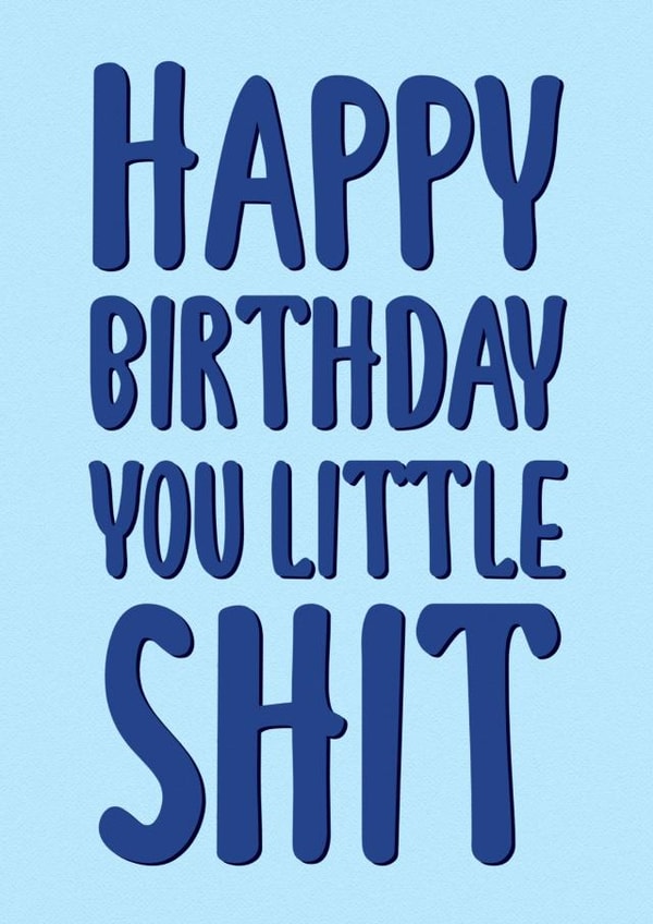 Little shit brother and son birthday card created by The Girl Next Draw Cards