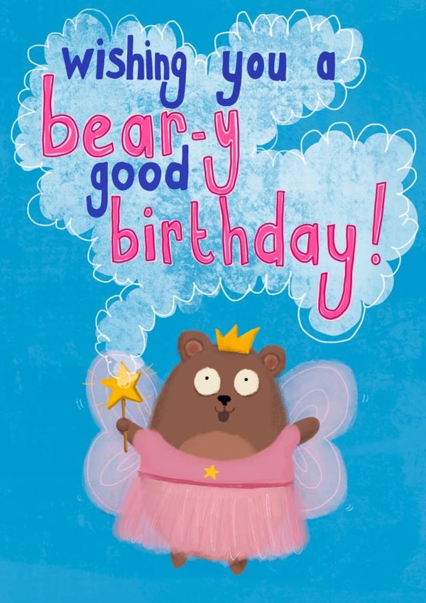 Wishing you a bear-y good birthday card created by Anneka Preston Designs