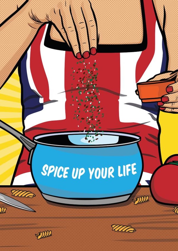 Spice Girls Spice Up Your Life Pop Art Card created by Pop Sharts
