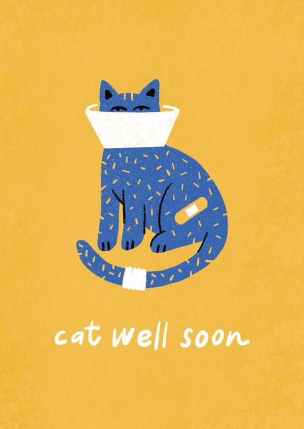 Cat Well Soon 🐱 created by Collyn Wooden Illustration