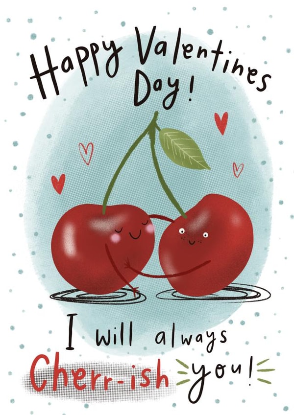 Cherry Valentines Card created by Lucy and Lolly