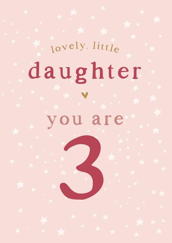 Daughter 3rd Birthday card created by Too Wordy