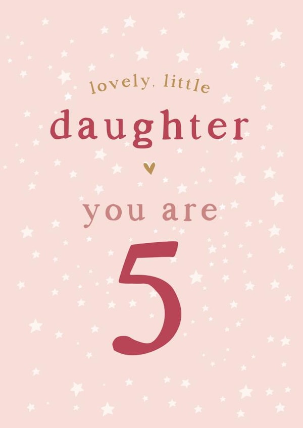 Daughter 5th Birthday card created by Too Wordy