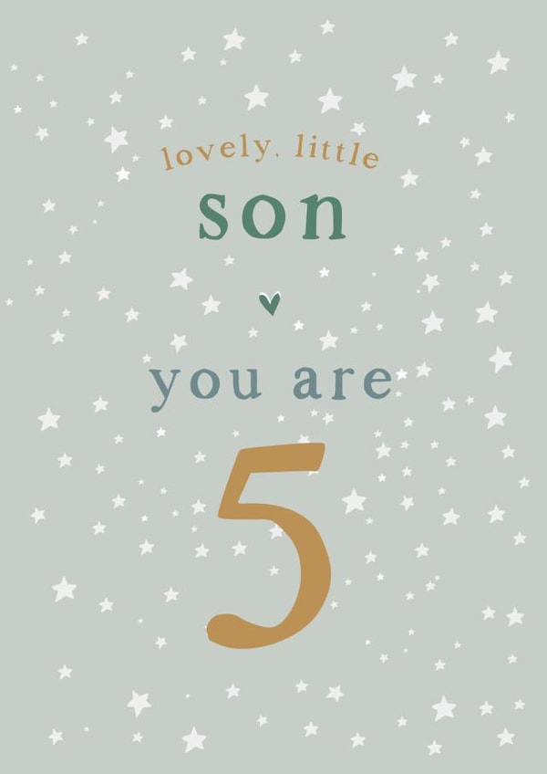 Son 5th Birtdhay card created by Too Wordy