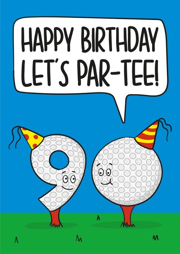 90th Golf Pun Birthday Card created by TeePee Creations