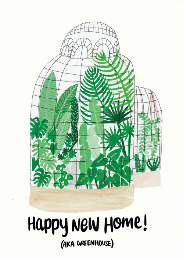 Pretty Greenhouse New Home Card - Happy New Home AKA Greenhouse created by Jessica Morgan-Helliwell
