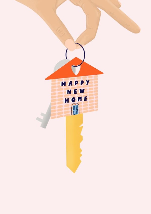 Classic New Home Card - House Keys - Happy New Home - New Home Card for Her created by Stilus