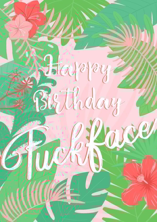 Happy Birthday Fuckface created by Anneka Else