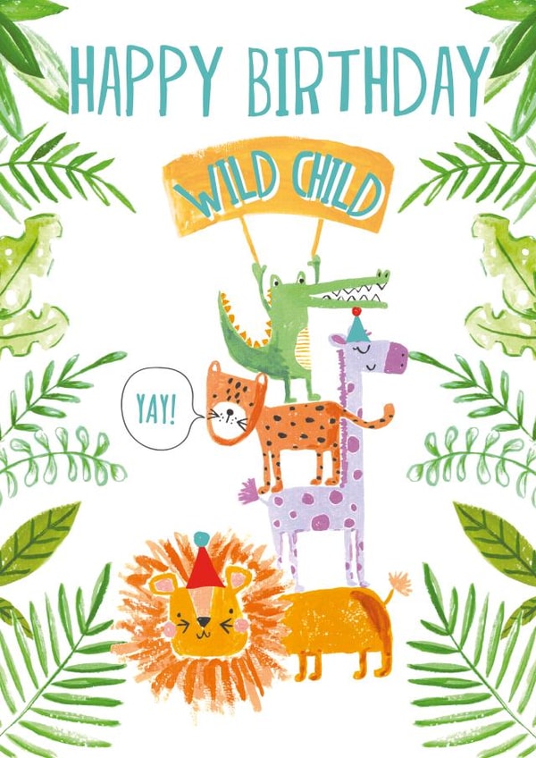 Jungle Stack "Wild Child" Birthday Card created by Owen & Wolfey
