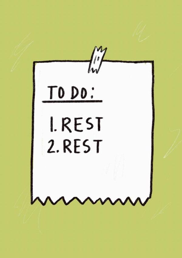 To Do List, Rest Well Card created by Alicia Ard
