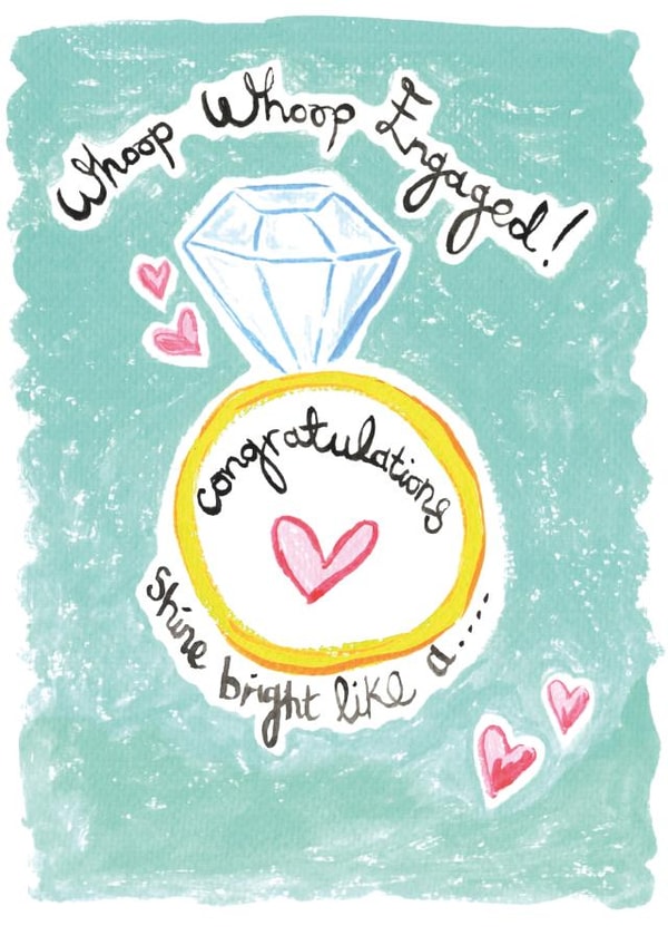 Engagement Card - shine bright like a diamond created by Owen & Wolfey