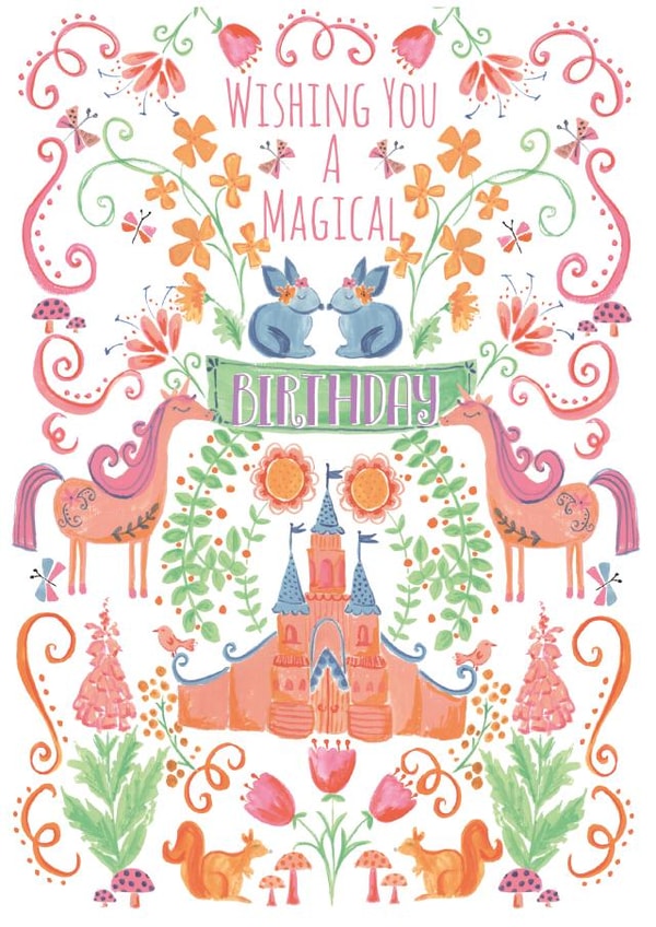 Fairytale Unicorn Birthday Card created by Owen & Wolfey