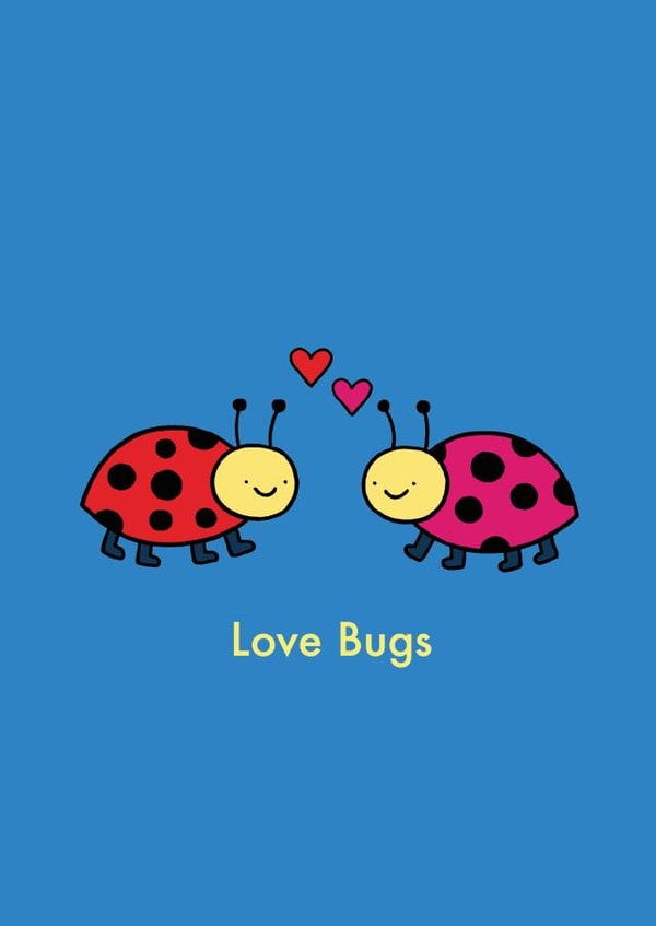 Love bugs - Ladybird cute card created by Emelia Brooks