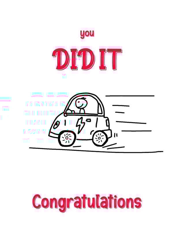 Driving Test Passed Exam Card created by It's A Sign Of The Time