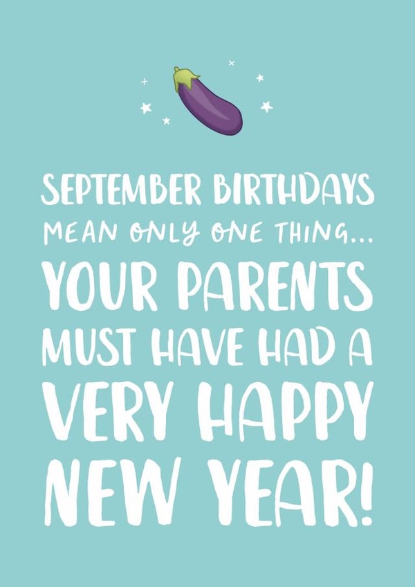 Funny September Birthday Card created by The Cake Thief