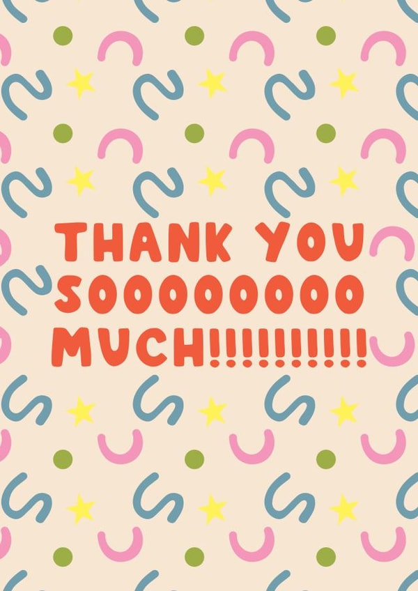 Abstract Thank You so Much Card created by KATIE S